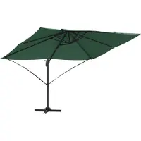 vidaXL Parasol Groen 351 x 250 x 260 cm Polyester en Aluminium