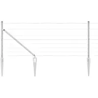 vidaXL Gelast Draadhek met Spikes 50 x 0,8 m Gegalvaniseerd staal Mesh