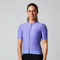 Acelera Essential Wielershirt | Fietsshirt Dames Korte Mouw | Wielrenshirt | Fietskleding | Paars | Maat XS