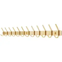 TOJ 24 Haaks Wandkapstok – 94cm - Muur / Wand Kapstok - Hangende Design Muurkapstok - Handdoekrek - RVS - Goud