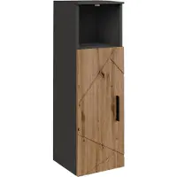 Vicco Midikast Irma, Antraciet/Goudkleurig Eiken, 30 x 93 cm met 1 deur