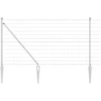 vidaXL Euro-hek met grondpennen 10 x 1 m Gegalvaniseerd staal Mesh