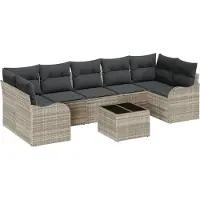 vidaXL Tuinbank Set 8 st 7-Aantal zitplaatsen