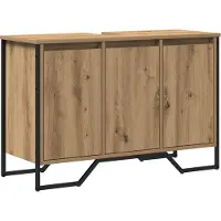 vidaXL Wastafel kabinet voor de badkamer Artisan Eiken 91 x 35 x 60 cm