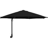 vidaXL Tuinparasol Zwart 248 x 248 x 148 cm Polyester en Staal