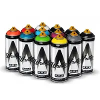 AKA Spuitbussen pakket - 12 kleuren lage druk en matte afwerking graffiti spuitverf - 400ml