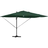 vidaXL - Parasol - Groen - 351 - x - 250 - x - 253 - cm - Polyester - en - Aluminium