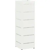 vidaXL Regen Paraplu Stand met opslag Wit 15,5 x 15,5 x 49 cm Staal