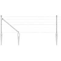 vidaXL Euro-hek met grondpennen 10 x 0,8 m Gegalvaniseerd staal Mesh