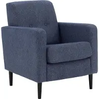 Goossens Fauteuil Hipp - Stof - Blauw