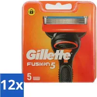 Gillette - Fusion 5 - Navulscheermesjes - 5 Navulmesjes - Voordeelverpakking - 12 stuks