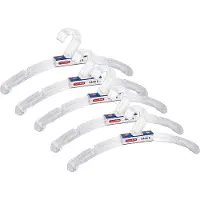 PlasticForte Kledinghangers - 25x - transparant - kunststof - 42 x 18 cm - kledingkast opruimen - vaste haak