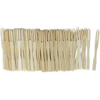 Gerimport Hapjes/sate prikkers/spiesjes - cocktailprikkers - bamboe hout - 500x stuks - 9 cm - amuse/bbq/feestje