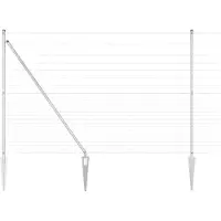 vidaXL Gelast Draadhek met Spikes 25 x 1,6 m Gegalvaniseerd staal Mesh