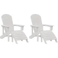 vidaXL Tuinstoel, 2 stuks, wit, polyethyleen