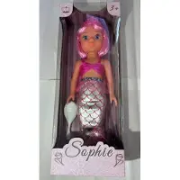 Evora Prinsessenpop Sophie Zeemeermin – 36 cm Pop met Roze Staart, Roze Haar en Kroontje – Inclusief Kam en Schoentjes – Speelpop voor Kinderen vanaf 3 Jaar