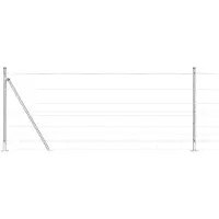 vidaXL Gelast hekwerk met betonnen fundering, 100 x 1 meter, zilverkleurig, gaashek