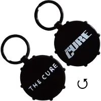 Rock Off The Cure - Logos Drum Double Sided Sleutelhanger - Zwart