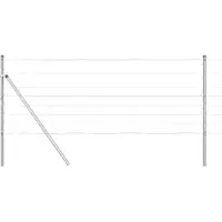 vidaXL Grond Fix Gelast Draadhek 25 x 0,8 m Gegalvaniseerd staal Mesh
