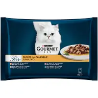 Gourmet Perle - Duo van Vlees - Kattenvoer - 4 x 85 g