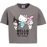 Coolcat boxy T-shirt Hello Kitty & Friends license Katie grijs Meisjes Katoen Ronde hals - maat 158/164