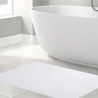 Hammetex 100% katoenen antislip badmat, 43x61 cm badmat voor badkamertoilet, absorberend, snel drogend, wasbaar, wit