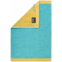 Cawö Gastendoek Lifestyle Splash Reversible Turquoise/Apricot (Set van 6)