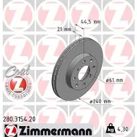 ZIMMERMANN 280.3154.20 Remschijf