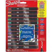 Sharpie Creative Marker Acrylverfmarker | Ronde punt | Verfmarkers op waterbasis | Inkt loopt niet door en geschikt voor de meeste oppervlakken | Diverse kleuren | 12 stuks
