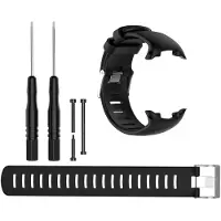 INF Horlogeband voor Suunto D4/D4i Novo met 2 verschillende lengtes Black