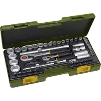 Proxxon 23286 Dopsleutelset Metrisch 1/4 (6.3 mm), 1/2 (12.5 mm) 65-delig