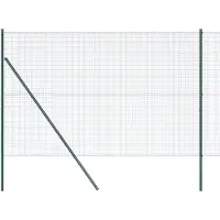 vidaXL gelast draadhek met grondbevestiging 25 x 1,5 m Groen Mesh
