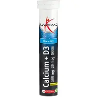 Lucovitaal 2x Calcium 500mg + D3 Citroensmaak 20 bruistabletten