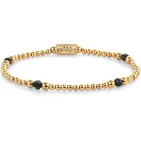 Rebel & Rose Touch Of Green Glam Rocks Gold plated RR-40155-G-S Armband 16,5 cm