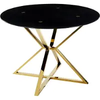 Beliani BOSCO - Eettafel - Zwart - Veiligheidsglas