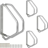Relaxdays fietsenrek muur - set van 4 - staal - 180 graden draaibaar - max. breedte banden: 5,5 cm