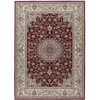 Dutch XXL Wasbaar Vloerkleed | Tapijt | Dunya | Medaillon | Rood | 120x170 cm