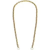 Lucardi Dames Stalen goldplated bedel ketting marina - Ketting - Staal - Goudkleurig - 45 cm