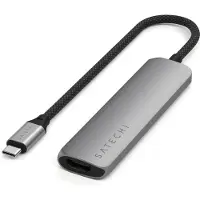 Satechi 4-in-1 Slim USB-C Multiport Adapter 4K Grijs