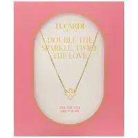 Lucardi Dames Stalen goldplated ketting met ovale bloem - Ketting - Staal - Goudkleurig - 47 cm