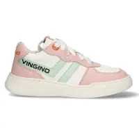 Vingino leren sneakers roze/wit Meisjes Leer Meerkleurig - maat 33