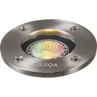 QAZQA Smart grondspot RVS incl. WiFi GU10 IP65 - Basic Round