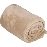 Arti Casa Fleece Deken 150 x 200 cm - Plaid Deken voor op de Bank, Bed of Buiten - Woondecoratie Woonkamer en Slaapkamer - Super Zacht Materiaal - Beige