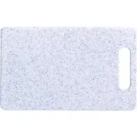 Zeller Snijplank van plastic met granietprint,
