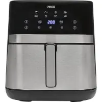 Princess 182474 Airfryer 7 l 2300 W Anti-aanbaklaag, Digitale timer, Convectiefunctie, Met display, Oververhittingsbeveiliging Zwart, RVS