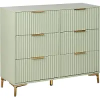 Beliani WALCOTT - Ladekast met 6 lades - Lichtgroen - MDF