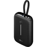 Goobay Powerbank met USB-C kabel | 10.000 mAh | 1x USB-A, 1x USB-C | Max. 20W | Zwart
