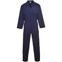 Portwest S999 werkoverall, model Euro, van polyester-katoen, marineblauw, maat L, lange uitvoering