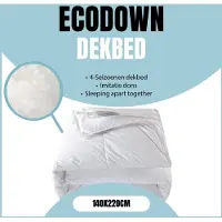 Linnick Ecodown 4 Seizoenen Dekbed - Ecodown Dekbed 140x220 - Wit - 550 gr/m2 - Zomerdekbed & Winterdekbed - 4 Seizoenen Dekbed 140x220cm - Eenpersoons Extra Lang - Dekbedden