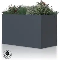 4gardenz plantenbak verhoogde bodem bloembak 100x50x60 cm antraciet